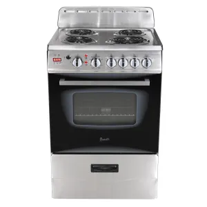 Avanti - ERU240P3S. Avanti 24 Electric Range Oven with Framed Glass Door. in Stainless Steel