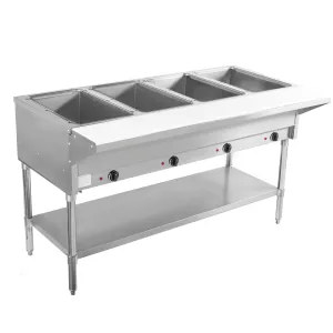BevLes - BVST-4-120. BevLes 4 Well Electric Steam Table. 120V. in Silver
