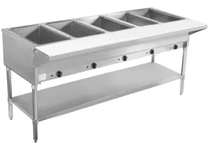 BevLes - BVST-5-240. BevLes 5 Well Electric Steam Table. 230V. in Silver