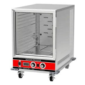 BevLes - HPC-3414. BevLes 1/2 Size Non-Insulated HPC Economy Proofing & Holding Cabinet. 1 Clear Door. in Silver
