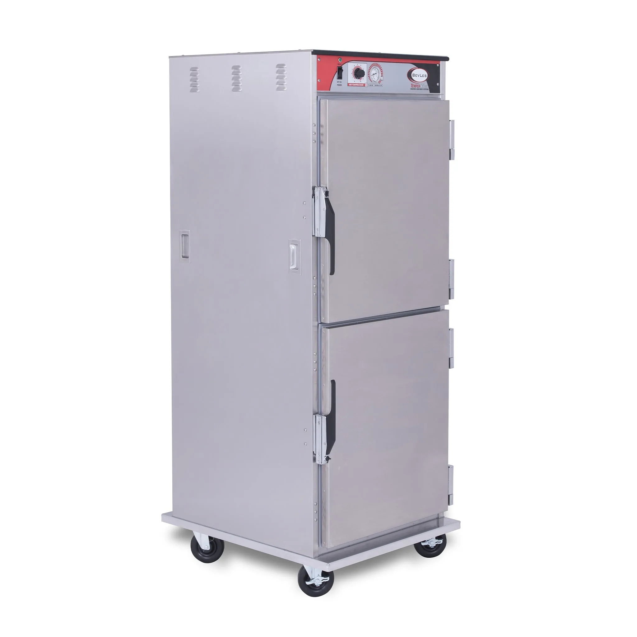 BevLes - HTSS74P164-PT. BevLes Temper Select - Pass Thru Full Size Heated Holding Cabinet. Narrow Width. 230V. in Silver