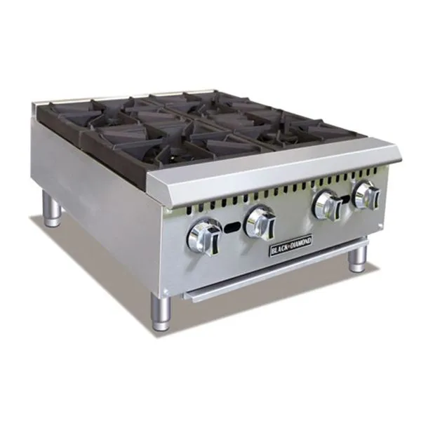 Black Diamond - BDCTH-24. Heavy Duty Gas Hotplate. 4 Burner. 100K Ng