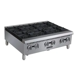 Black Diamond - BDCTH-36. Heavy Duty Gas Hotplate. 6 Burner. 150K Ng