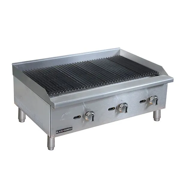 Black Diamond - ECTC-36/NG. Standard  Gas Charbroiler. 3 Burner. 90K