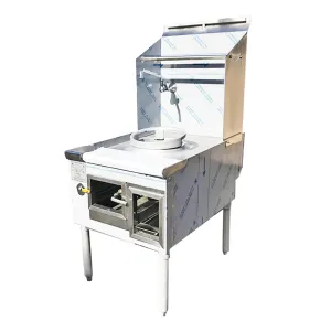 Chef AAA - 1HCWR24-13. 25.5 Commercial 1 Hole Chinese Wok Range 13 Hole Jet Burner Natural Gas