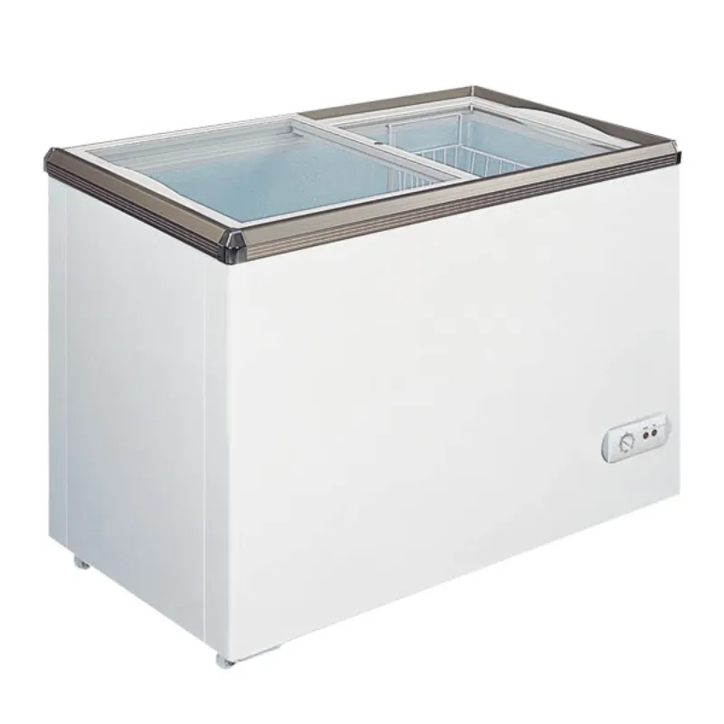 Chef AAA - FR-CN-0200. Commercial 34 Glass Door Frozen Food or Ice Cream Chest Freezer Display 7.1cu.ft.