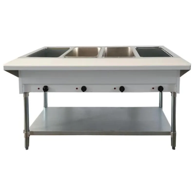 Chef AAA - FW-CN-0004-DH. Commercial 58 Electric Steam Table with 4 Pan Size Tray