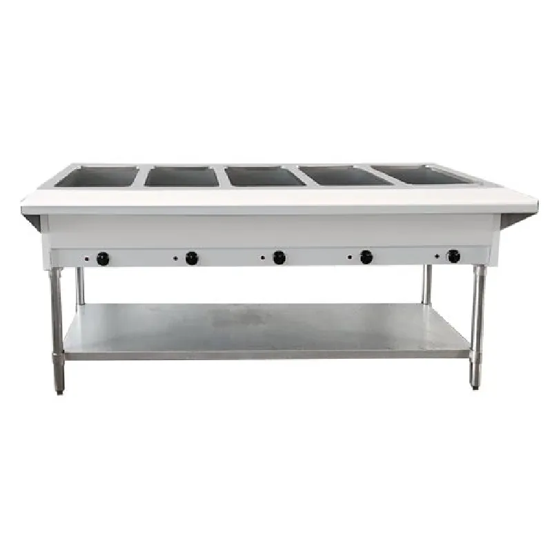 Chef AAA - FW-CN-0005-FH. Commercial 72 Electric Steam Table with 5 Pan Size Tray