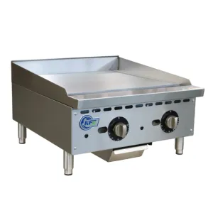 Chef AAA - KF-G24-T-P. Commercial 24 Thermostat Griddle Countertop Gas