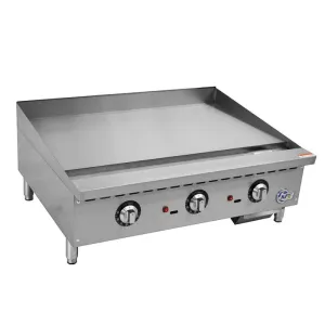 Chef AAA - KF-G36-T. Commercial 36 Thermostat Griddle Countertop Gas