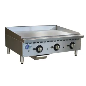 Chef AAA - KF-G36-T-P. Commercial 36 Thermostat Griddle Countertop Gas