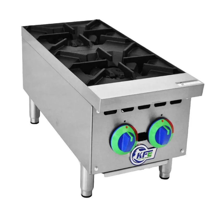 Chef AAA - KF-HP12-M. Commercial 12 Hot Plate Countertop 2 Burner Gas