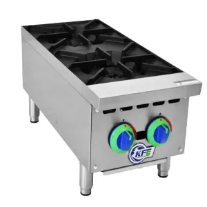 Chef AAA - KF-HP12-M. Commercial 12 Hot Plate Countertop 2 Burner Gas
