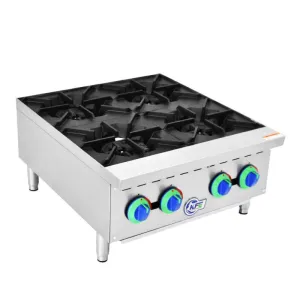 Chef AAA - KF-HP24-M. Commercial 24 Hot Plate Countertop 4 Burner Gas