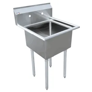 Chef AAA - One Tub Pot Sink 3.5 Inch Center Drain No Drain Board | 43761