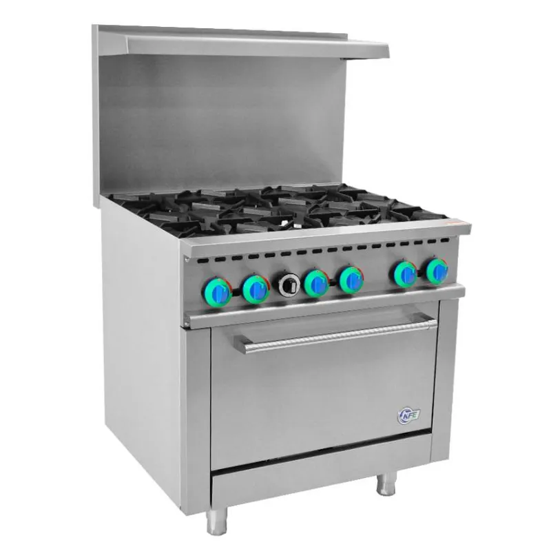 Chef AAA - R36. Commercial 36 6 Burner Gas Oven Range