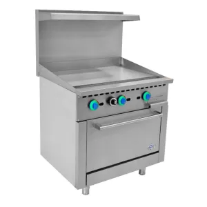 Chef AAA - R36-MG. Commercial 36 Manual Griddle Gas Oven Range