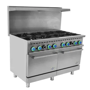 Chef AAA - R48. Commercial 48 8 Burner Gas Oven Range