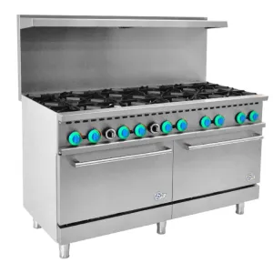 Chef AAA - R60. Commercial 60 10 Burner Gas Oven Range