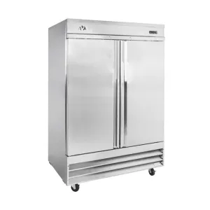 Chef AAA - SS-2R-HC. Commercial 54 Reach-In Refrigerator 2 Solid Door Stainless Steel 47 cu.ft.