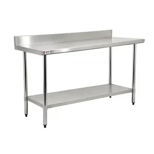 Chef AAA - SSWT3030. Commercial Work Table Stainless Steel Size 30x30x34 w/ 4 Backsplash NSF