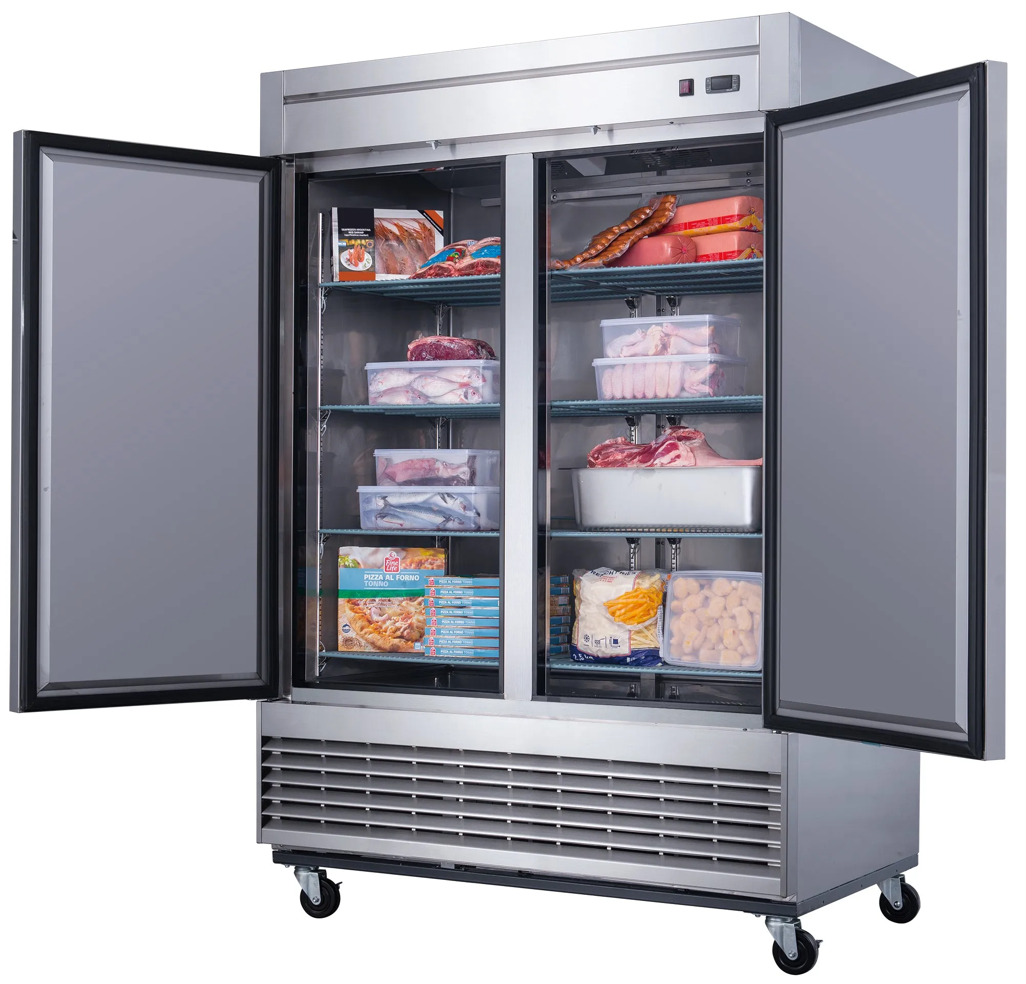 Chef AAA - T55F Commercial 55 Reach-In Freezer Solid 2 Door 40 cu.ft.