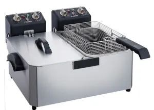 Chef AAA - TCF15ED. 30lb Two Basket Electric Countertop Deep Fryer