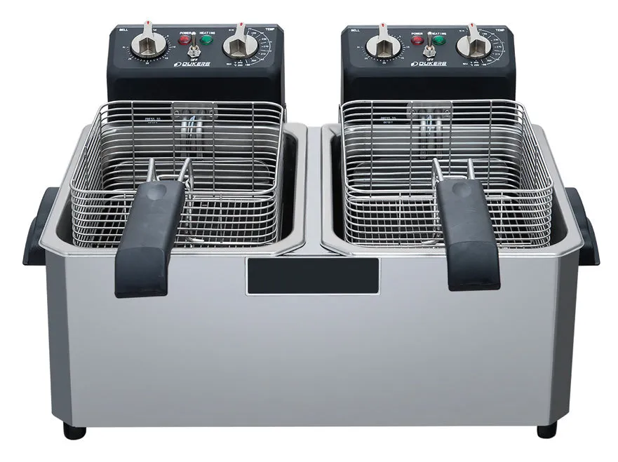 Chef AAA - TCF15ED. 30lb Two Basket Electric Countertop Deep Fryer