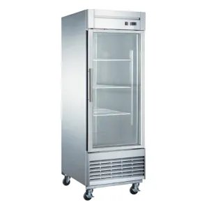Chef AAA - TR-23BG 27 1 Glass Door Reach-in Refrigerator 17.7 cu. ft.