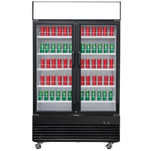 Chef AAA - TSM33R Commercial 39 2 Glass Door Merchandiser Refrigerator 33.5 cu.ft.