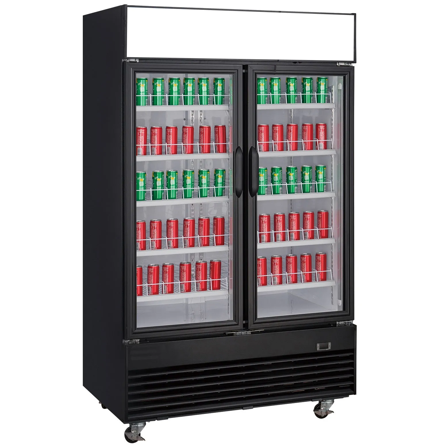 Chef AAA - TSM33R Commercial 39 2 Glass Door Merchandiser Refrigerator 33.5 cu.ft.