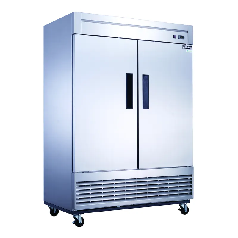 Dukers - D55F. Commercial 55 2 Solid Door Reach-In Freezer Stainless Steel 40.74 cu.ft.