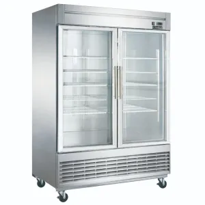 Dukers - D55F-GS2. 55 2 Glass Door Reach-in Freezer 40.72cu.ft NSF