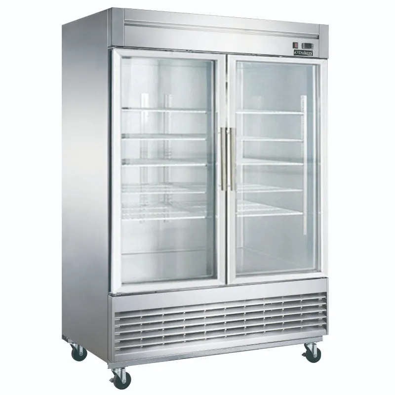 Dukers - D55F-GS2. 55 2 Glass Door Reach-in Freezer 40.72cu.ft NSF