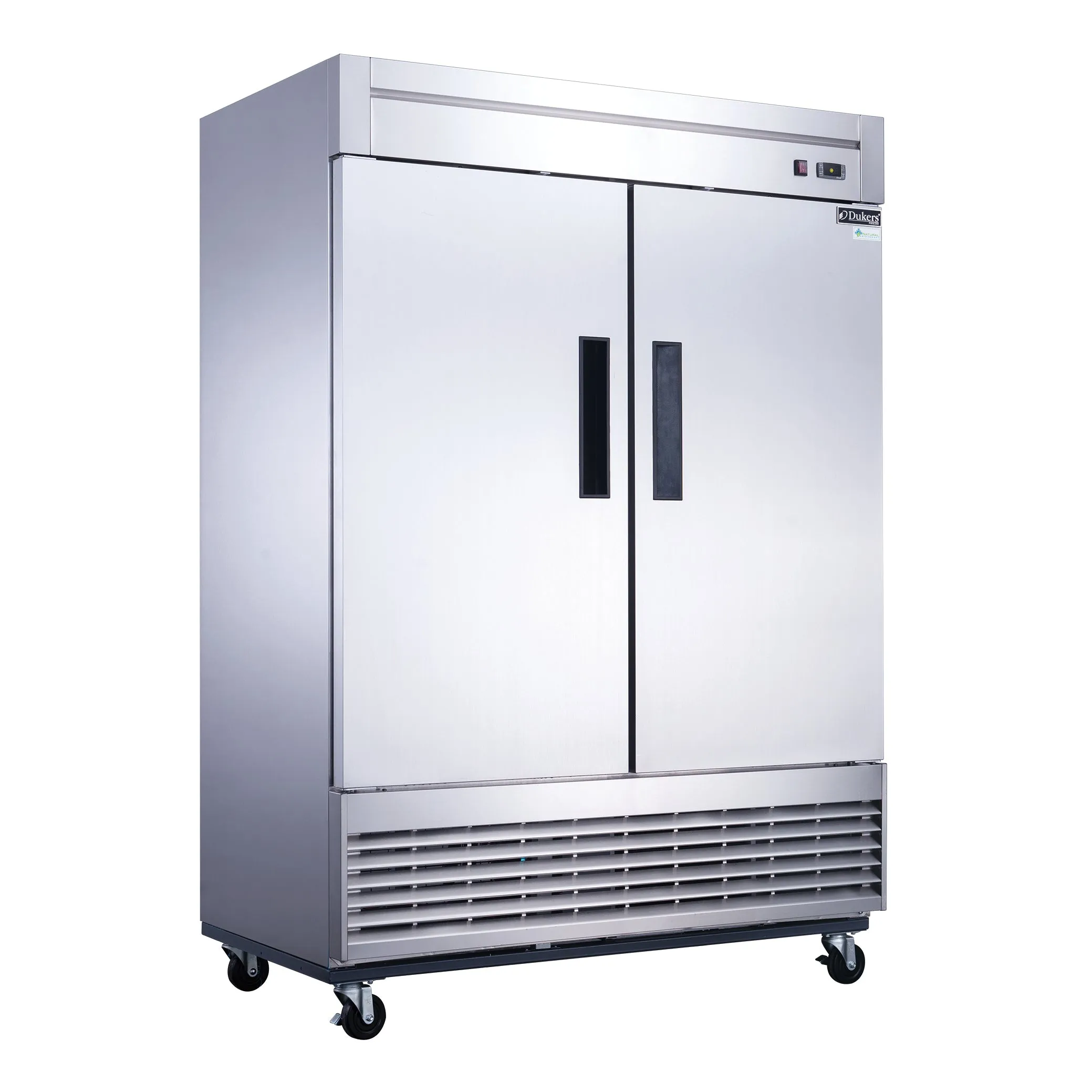 Dukers - D55R. Commercial 55 2 Solid Door Reach-In Refrigerator Stainless Steel 40.74 cu. ft.