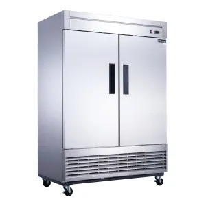 Dukers - D55R. Commercial 55 2 Solid Door Reach-In Refrigerator Stainless Steel 40.74 cu. ft.