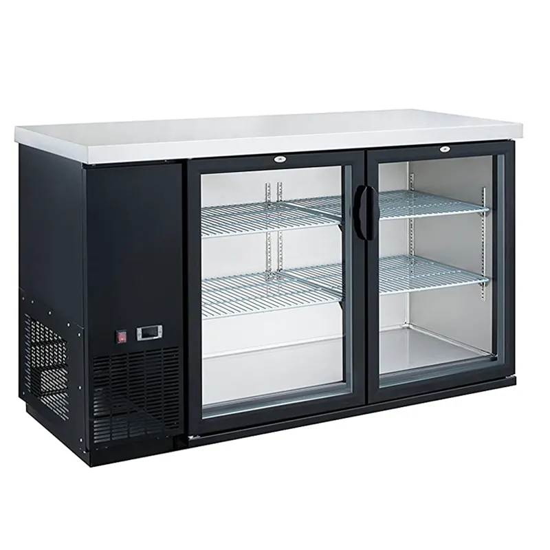 Dukers - DBB48-H2. Commercial 2 Swing Door Back Bar and Beverage Cooler 11.23 cu.ft