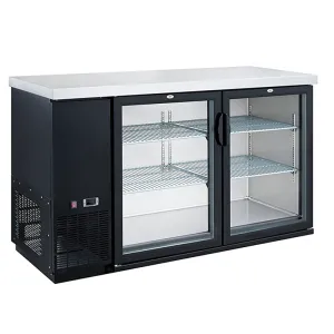 Dukers - DBB48-H2. Commercial 2 Swing Door Back Bar and Beverage Cooler 11.23 cu.ft