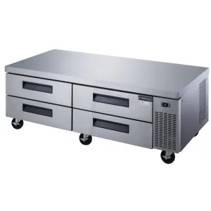 Dukers - DCB72-D4. Commercial Chef Base Refrigerator with 4 Drawers