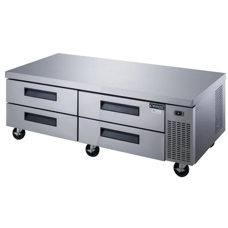 Dukers - DCB72-D4. Commercial Chef Base Refrigerator with 4 Drawers