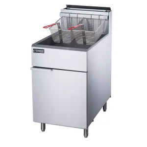 Dukers - DCF5-LPG. Commercial 70Lbs Deep Fryer with 5 Tube Burners Liquid Propane Gas BTU150000