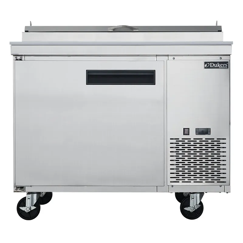 Dukers - DPP44. Commercial 44 6 pan Pizza Prep Table Refrigerator
