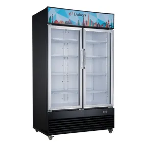 Dukers - DSM-48R. Commercial 54 2 Glass Door Merchandiser Refrigerator 48.73cu.ft. NSF