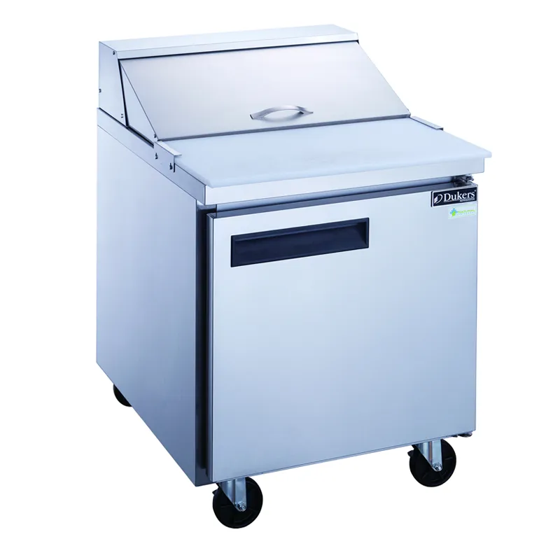 Dukers - DSP29-8-S1. Commercial 29 8 Pan Salad. Sandwich Food Prep Table Refrigerator 6.56 cu. ft.