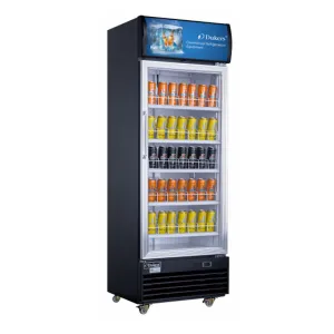 Dukers - LG-430. Commercial 1 Glass Door Merchandiser Refrigerator 15.2cu.ft. NSF
