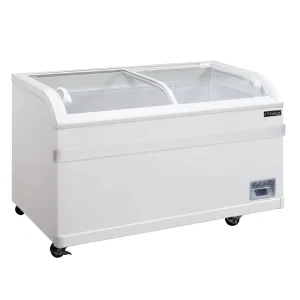 Dukers - WD-500Y. Commercial 56 Glass Door Frozen Food or Ice Cream Chest Freezer Display