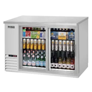 Everest - BB59G-SD-SS Commercial 57 Back Bar Cooler Two Section