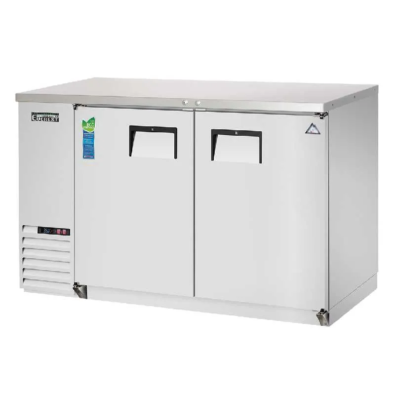 Everest - EBB48-SS. Commercial 49 Back Bar Cooler Two Section 14 cu. ft.