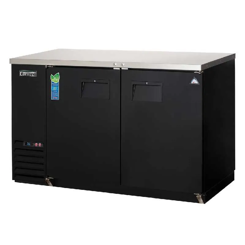 Everest - EBB59-24. Commercial 57 Two Section Back Bar Refrigerator Cooler 17 cu. ft.