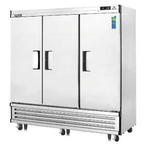 Everest - EBR3. Commercial 74 Three Solid Door Reach-In Refrigerator 71 cu.ft.
